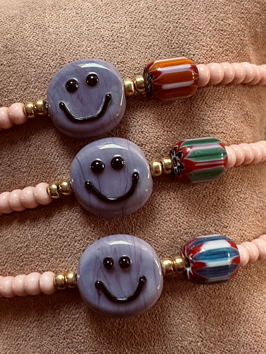 Smiley bracelet | Pink