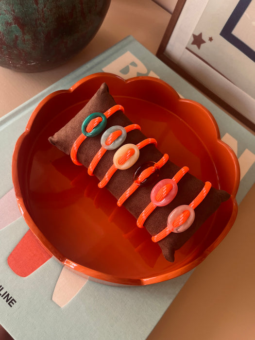 Orange bean bracelet