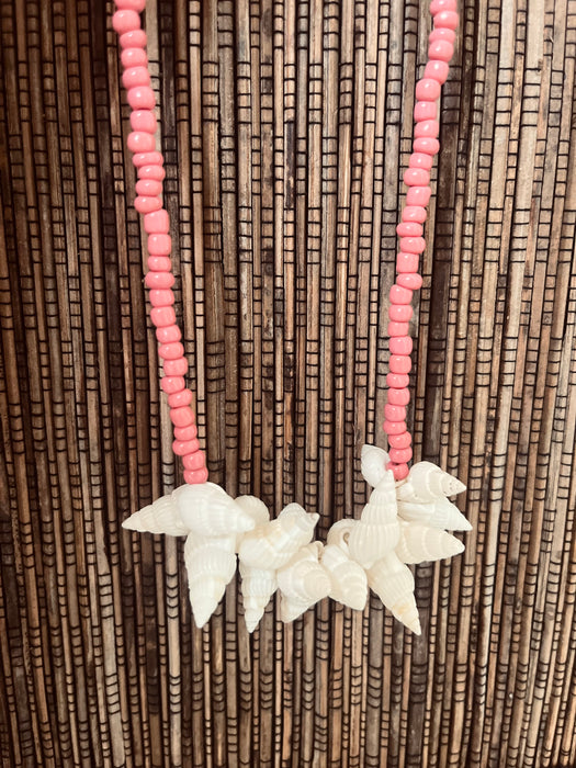 Pink mini shell necklace