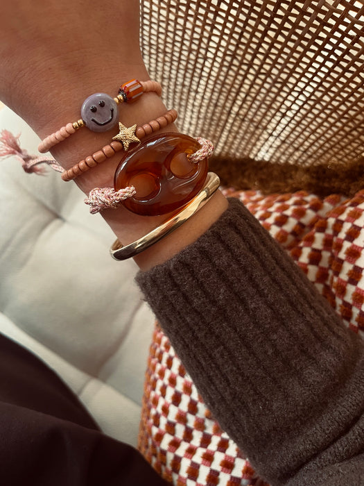 Smiley bracelet | Pink