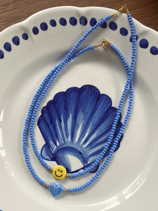 Blue love necklace