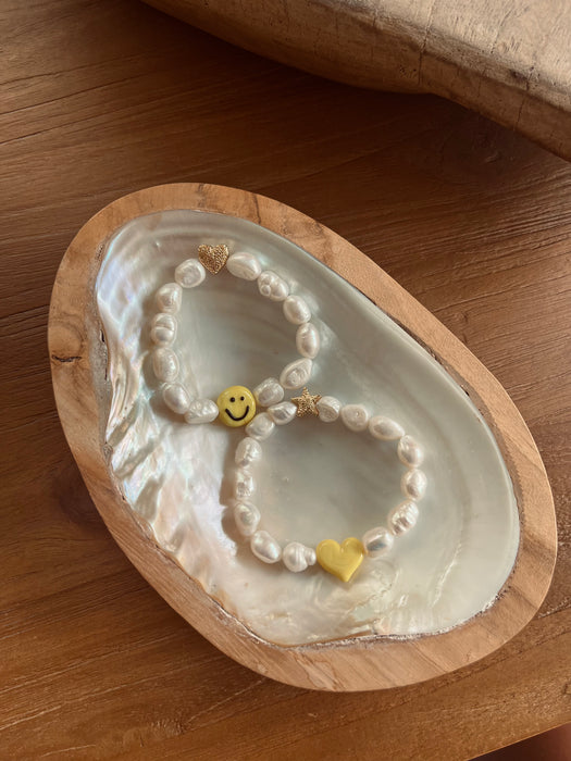 Pearl heart bracelet