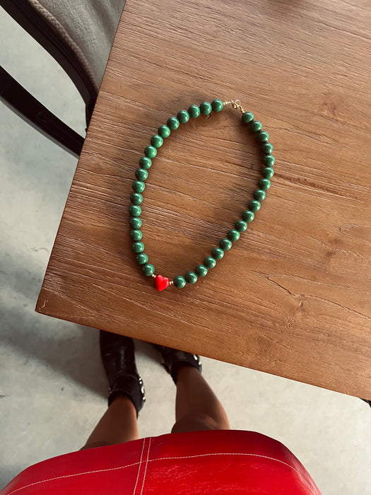 Love necklace green