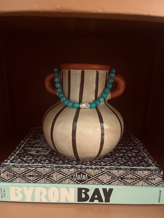 Turquoise pearl necklace