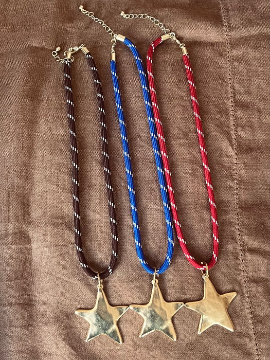 Golden star necklace