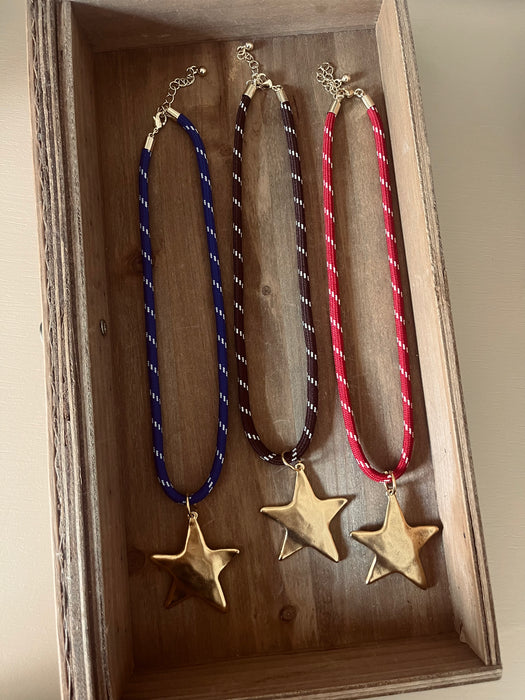 Golden star necklace