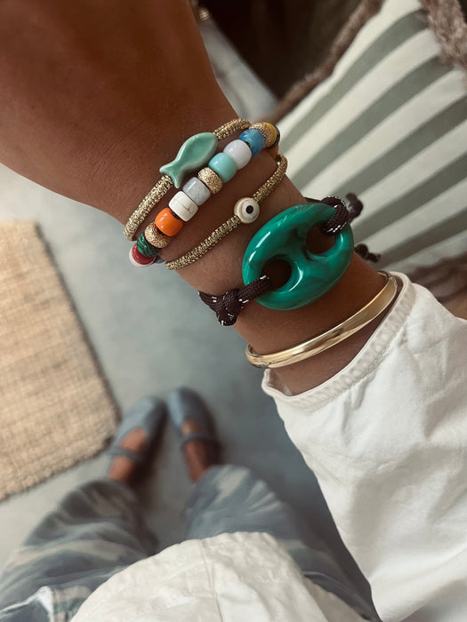 Green fish bracelet