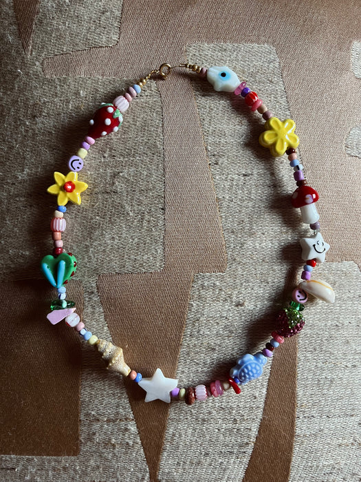 Kids necklace strawberry pink