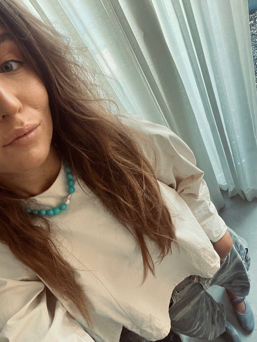 Turquoise pearl necklace