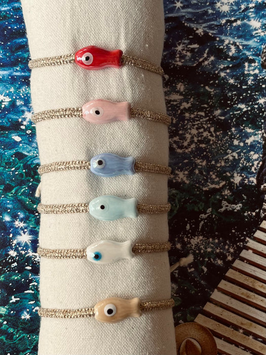 Fish beige bracelet