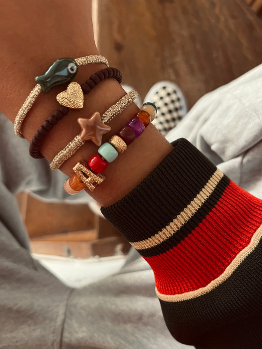 Brown star bracelet