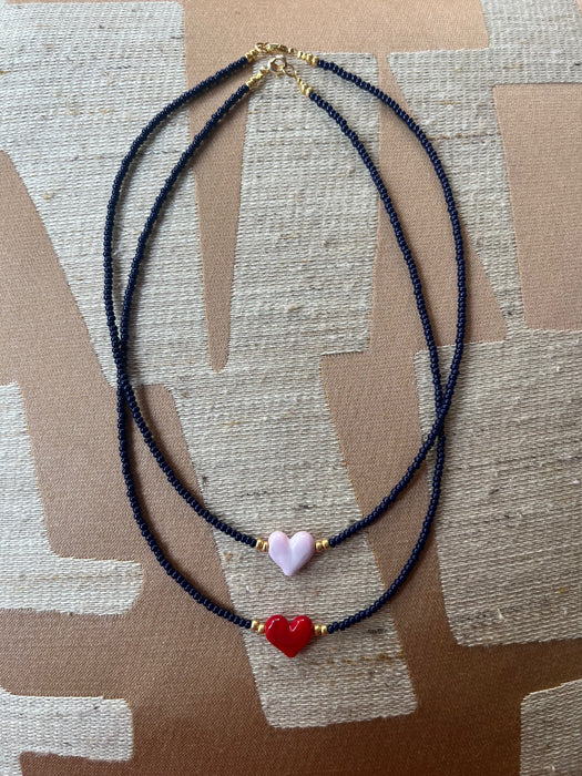 Love necklace petit | Dark blue
