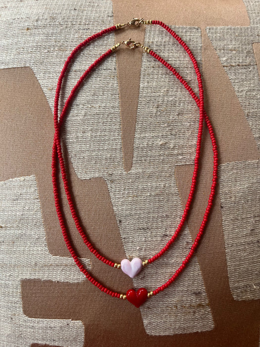 Love necklace petit | Red