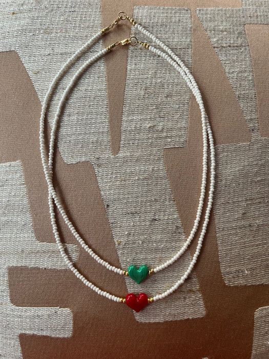 Love necklace petit | Ecru