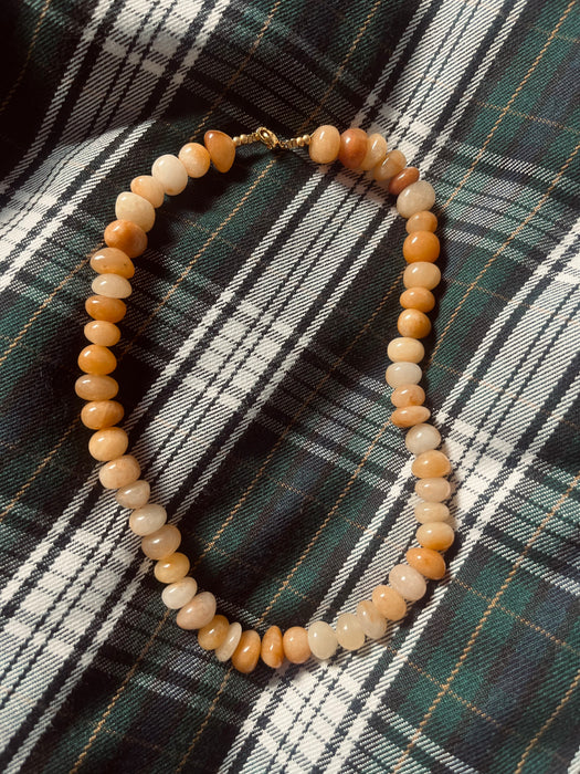 Yellow natural stone necklace