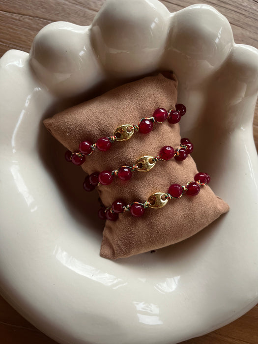 Golden bean bracelet