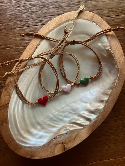 Gold & Colorful heart bracelet