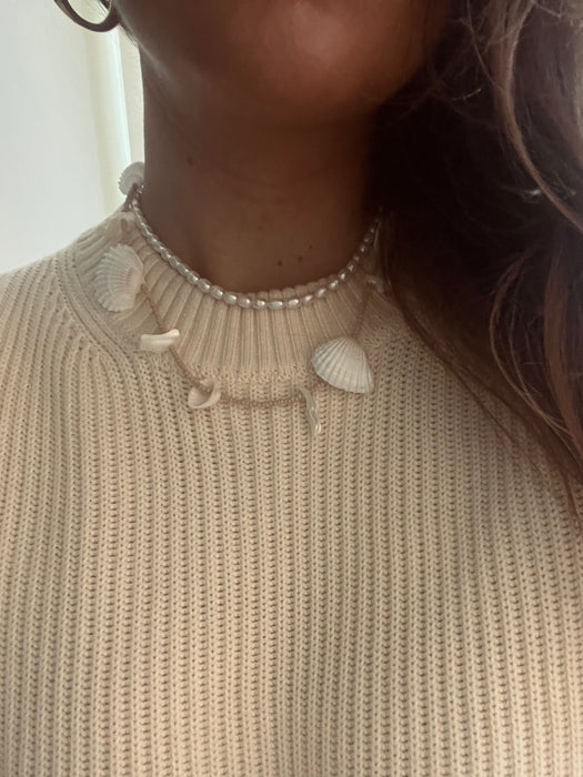Mini shell necklace | Beige