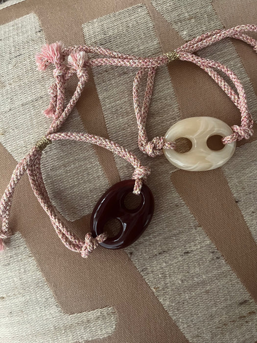 Bean bracelet Pink