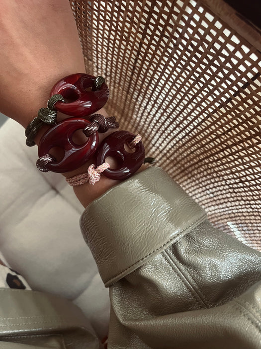 Bean bracelet Pink