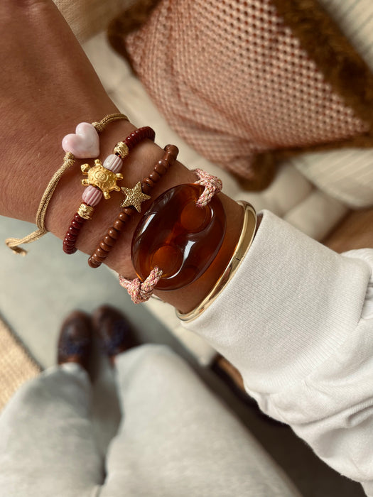 Bean bracelet Pink