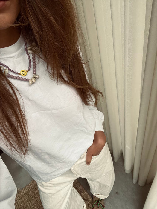 Purple shell necklace