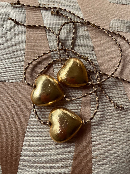 Golden heart bracelets