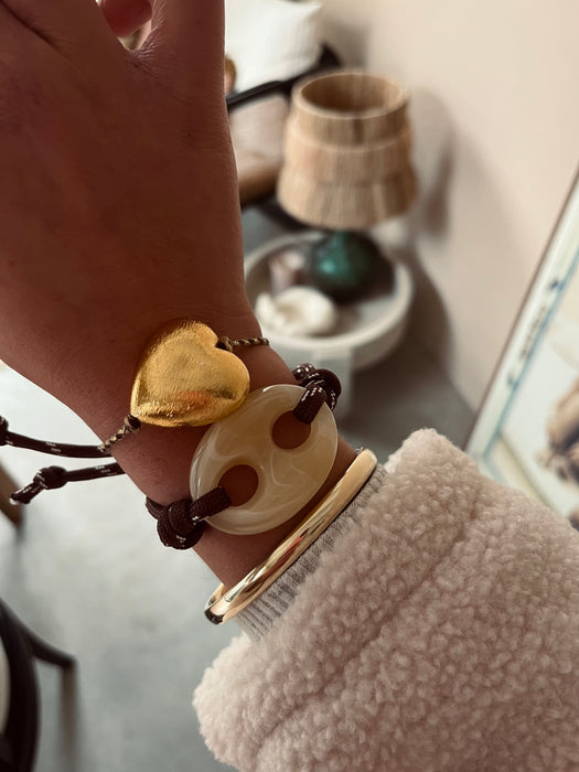 Golden heart bracelets