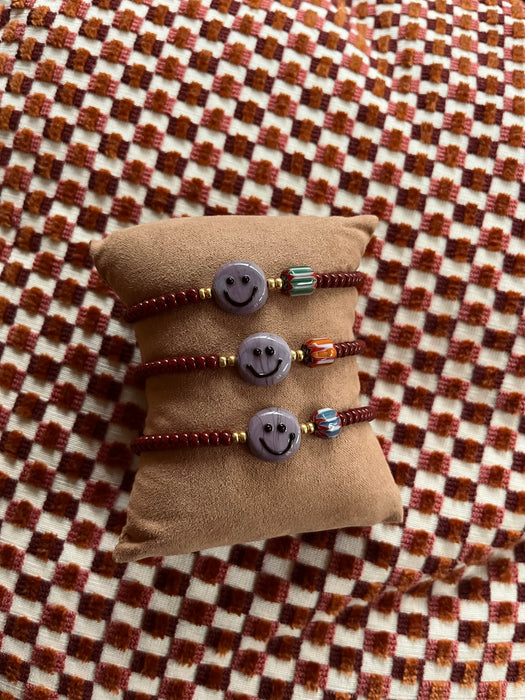 Smiley bracelet | Purple