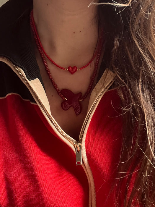 Love necklace petit | Red