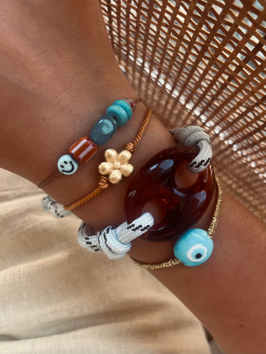 Golden flower bracelet