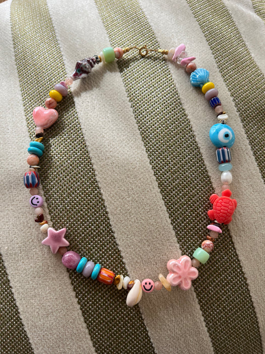 Kids necklace | Pink flower
