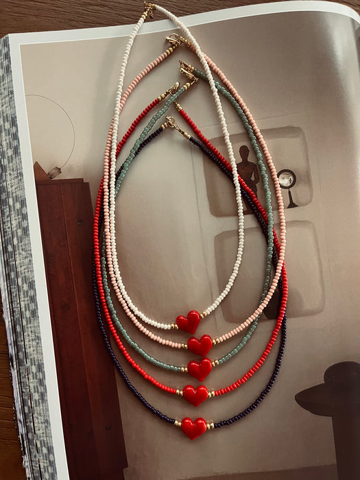 Love necklace petit | Red