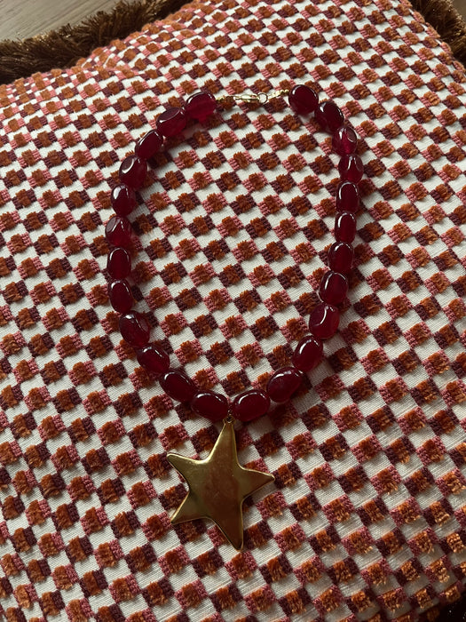 Star necklace | Red