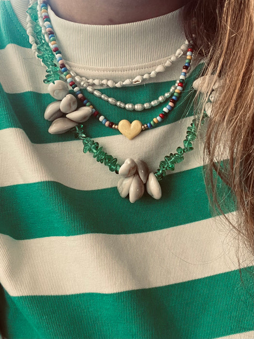 Yellow love necklace