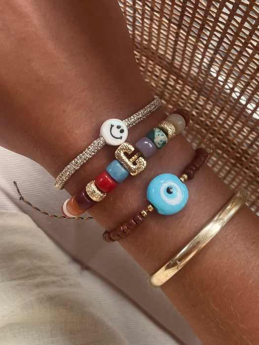 Colourful letter bracelet